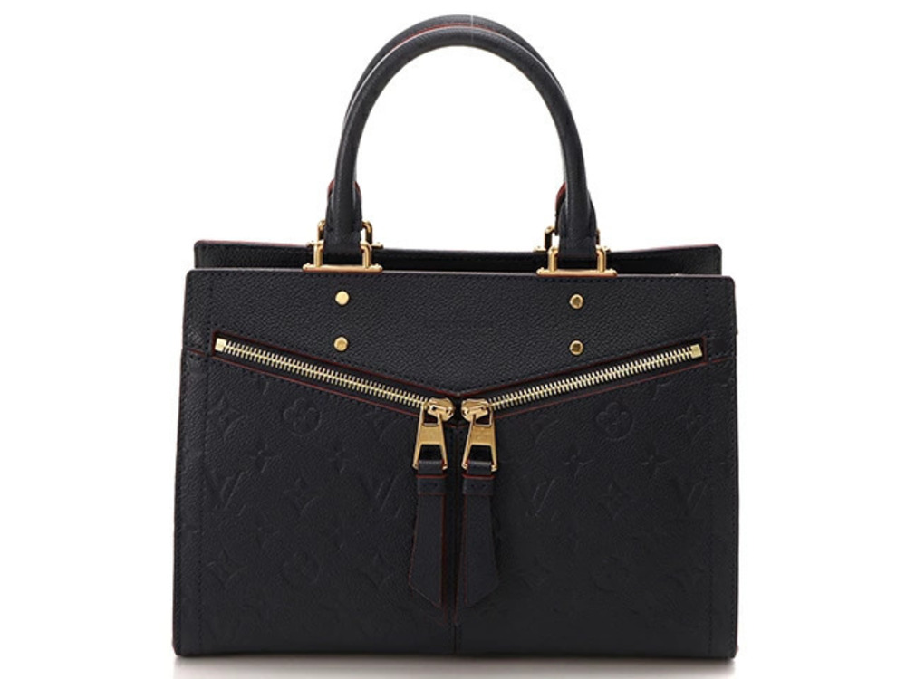 LOUIS VUITTON Three Monogram Empreinte Marine Blue Rouge Red Handbag